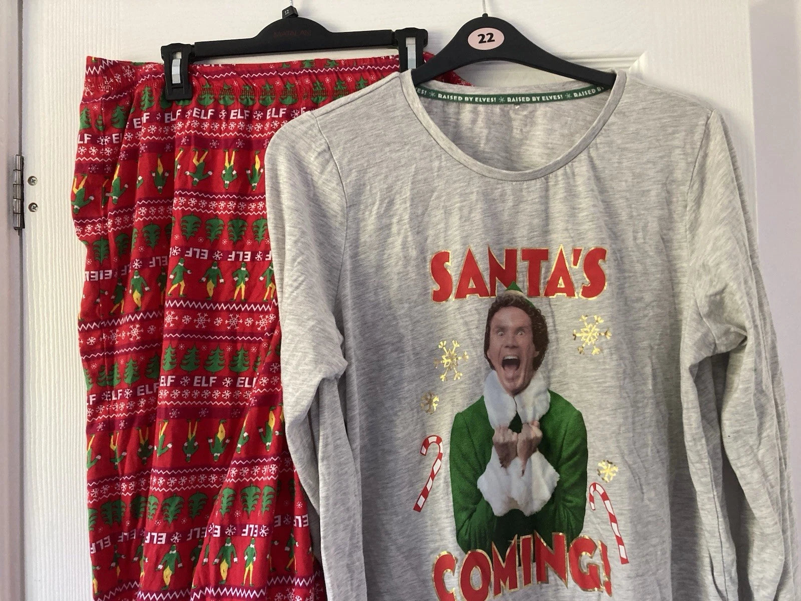 George Elf Women's Pyjamas Size 16-18 Santa's Coming