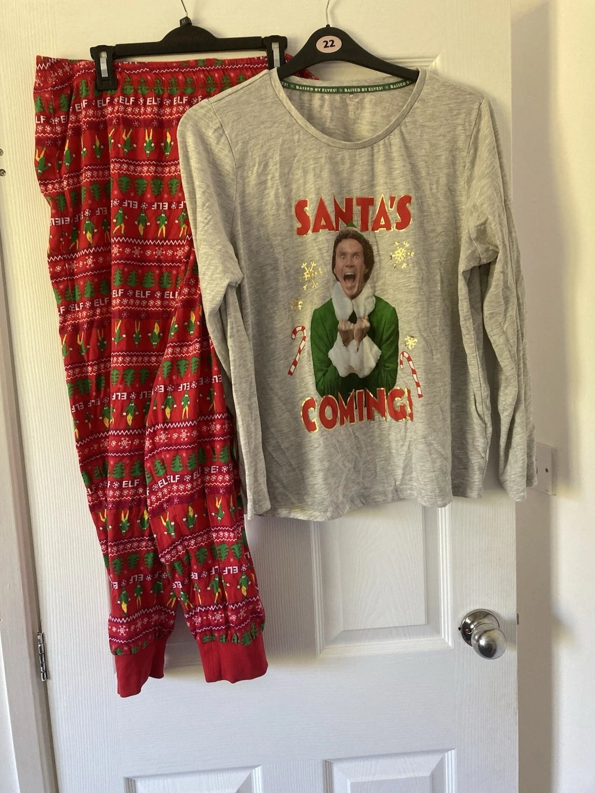 George Elf Women's Pyjamas Size 16-18 Santa's Coming