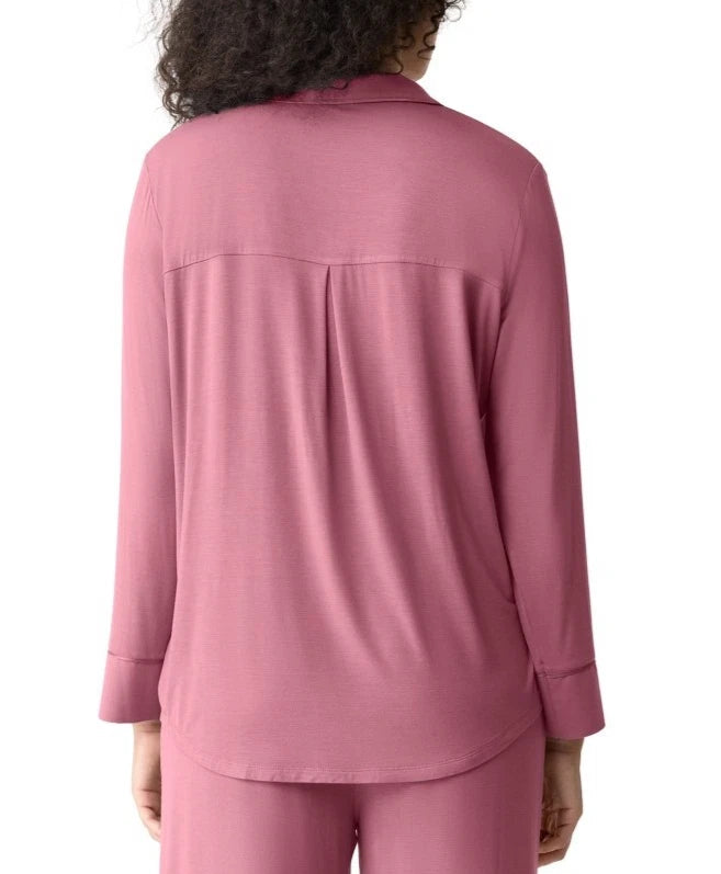 Gap GapBody Women's Notch Collar PAJAMA TOP - Heather Rose, SMALL