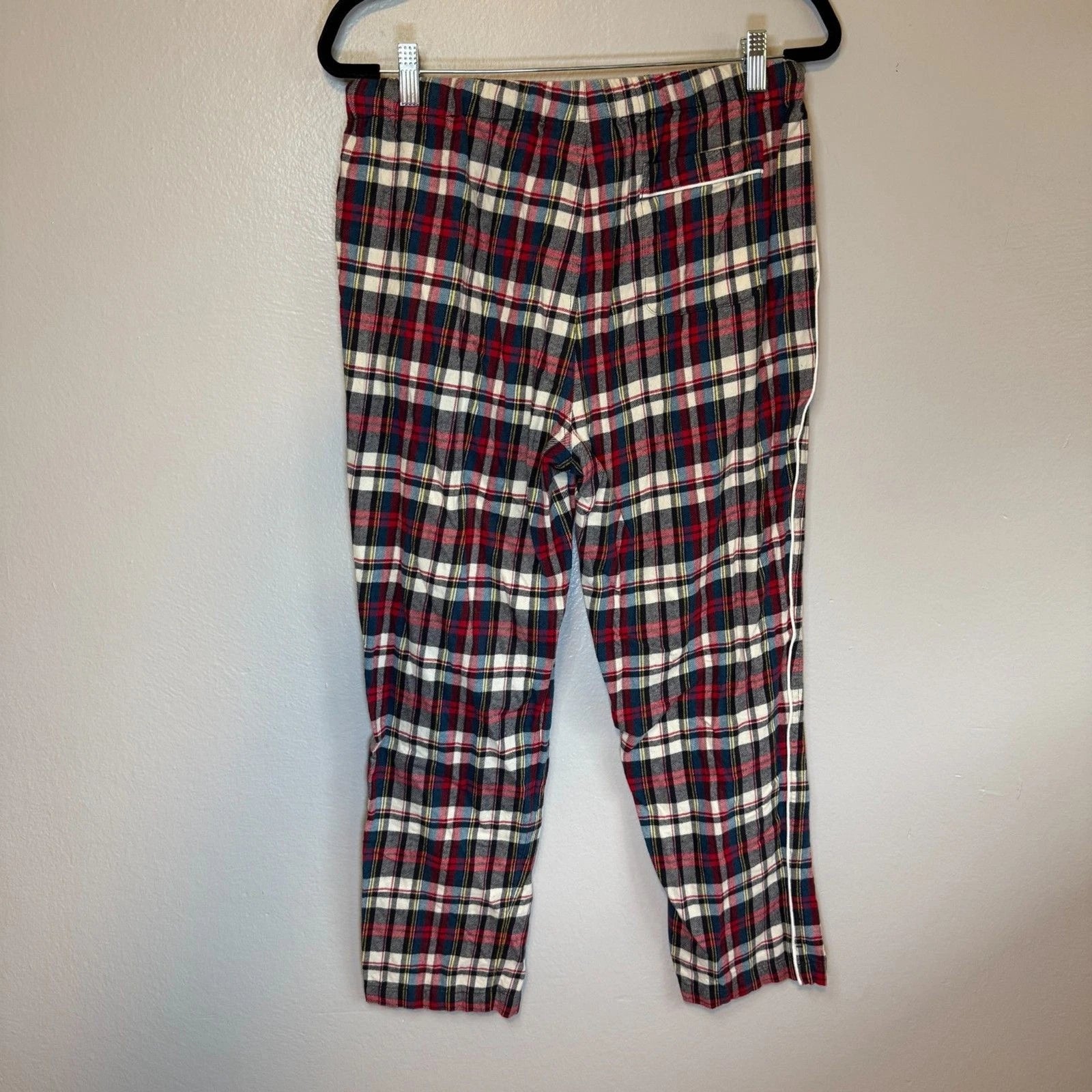 Sleepy Jones Women's Plaid Flannel Cotton Pajama Set Size M