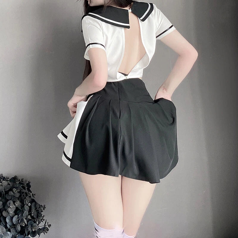 Sweet Students JK Uniform Bow Sleepwear Sexy Lingeries School Cosplay Costume