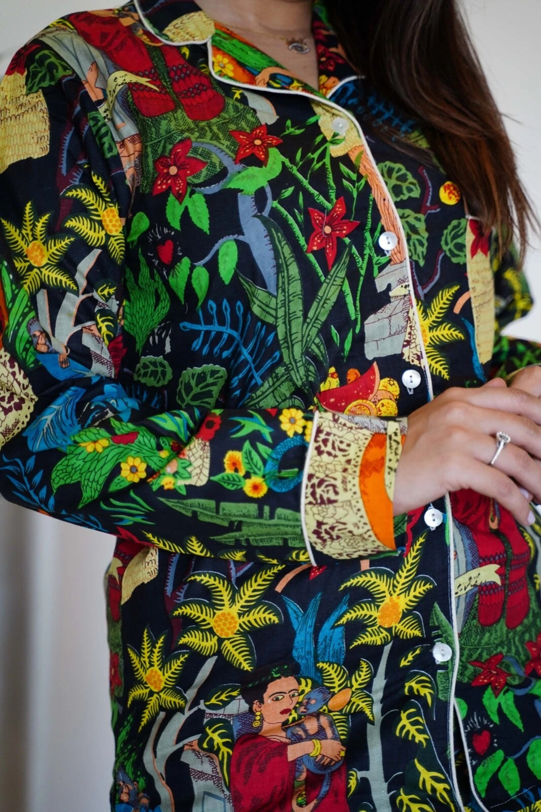 BLACK FRIDA PRINT COTTON WOMEN PAJAMA SET SIZE XL