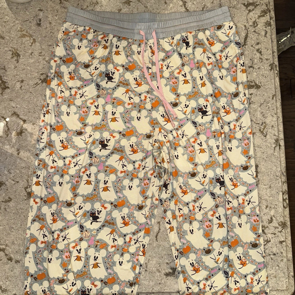 2025 Disney Parks Halloween Mickey Minnie Ghost Pajama Set Adult XL SUPER SOFT!