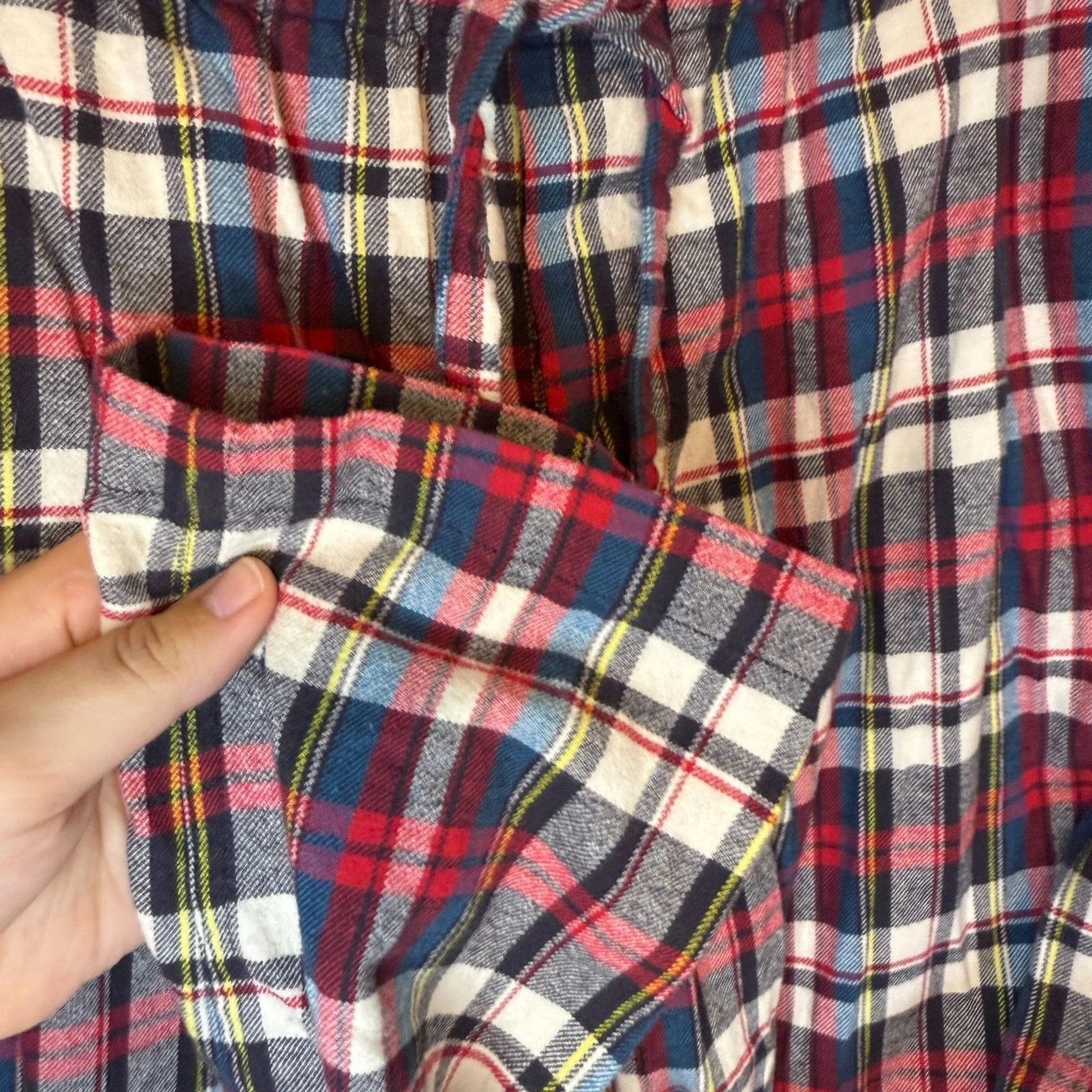 Sleepy Jones Women's Plaid Flannel Cotton Pajama Set Size M