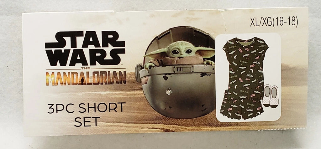 Disney Star Wars The Child 3-Piece Pajama Set Women's Size XL(16-18)/New