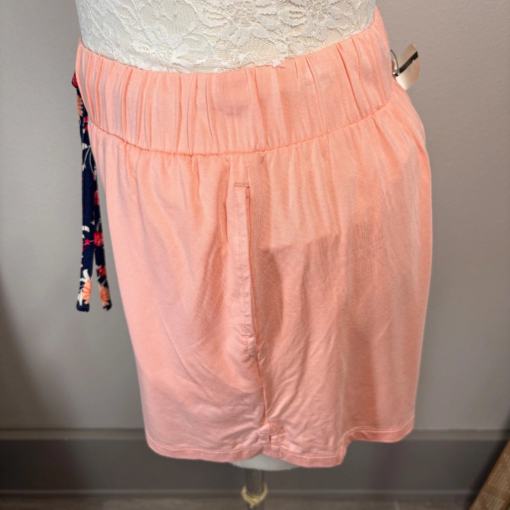 Lands' End XXS Tall ~ Navy Pink Floral Pajama Cooling 3 Piece Set -PR-NWOT *Read