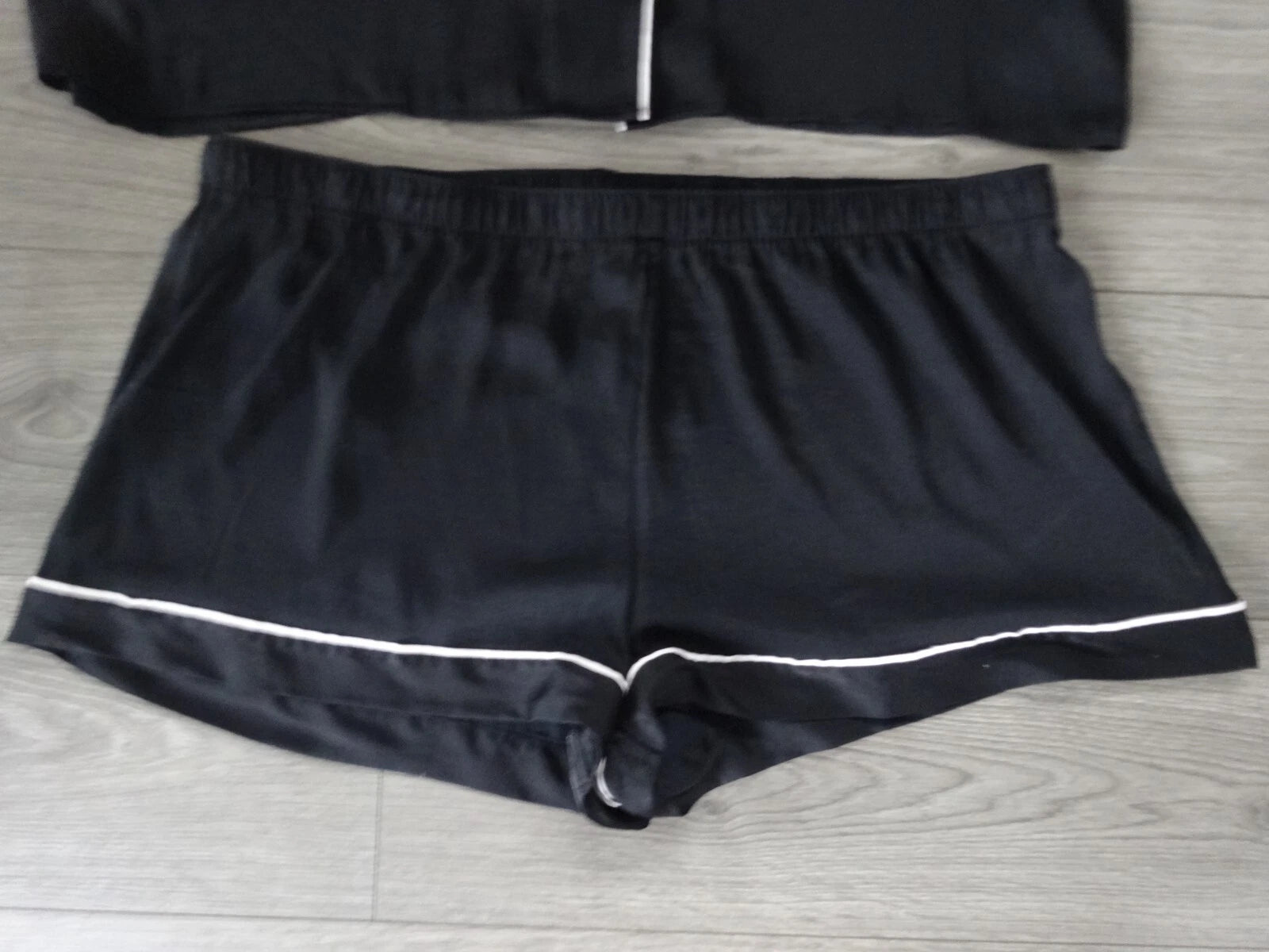 BNWT - M&S MARKS & SPENCER BLACK MIX PYJAMA SET WITH SHORTS UK SIZE 20