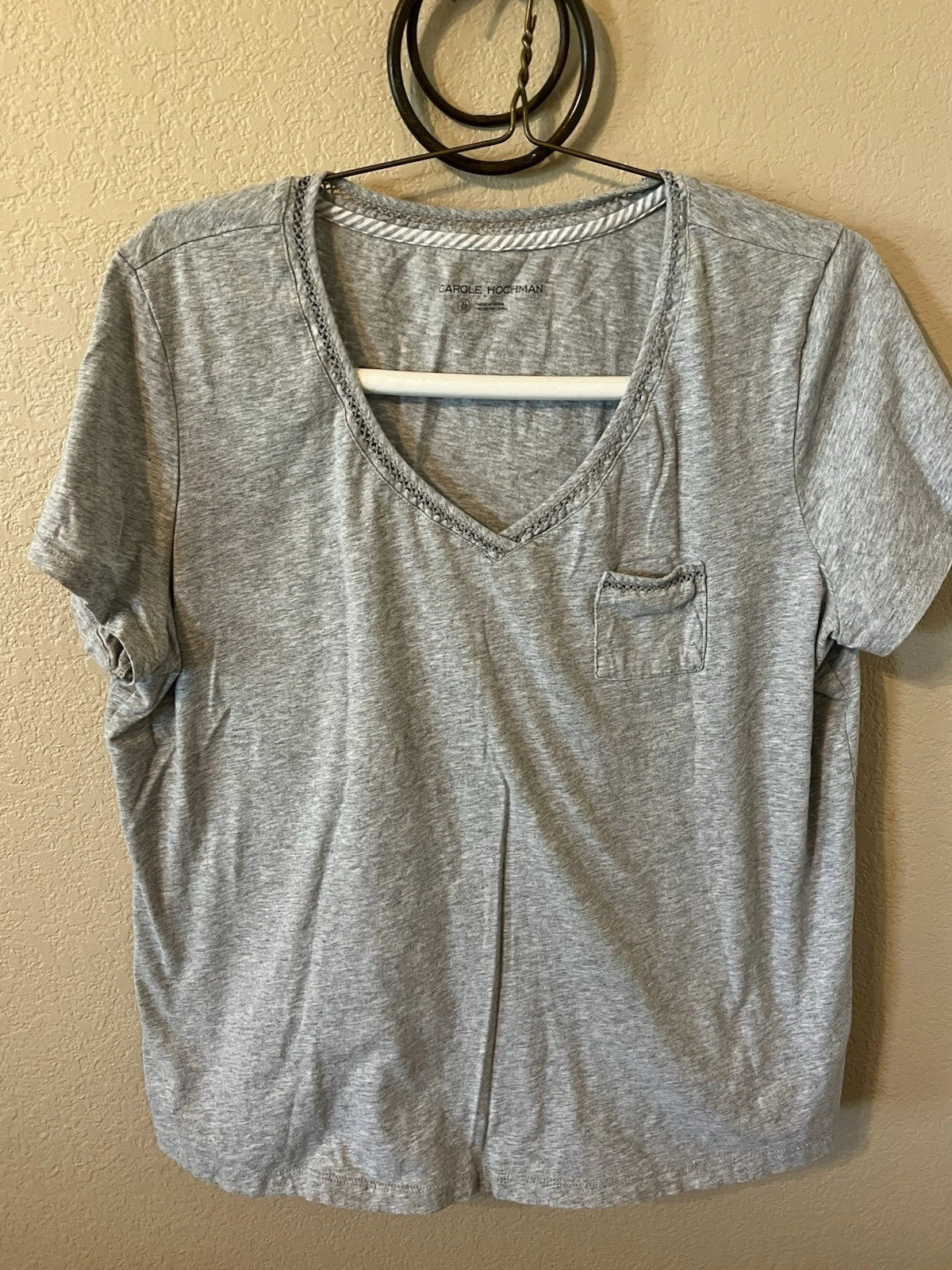 Set Of 2 Carol Hockman Gray Pajama Tops  Size XL