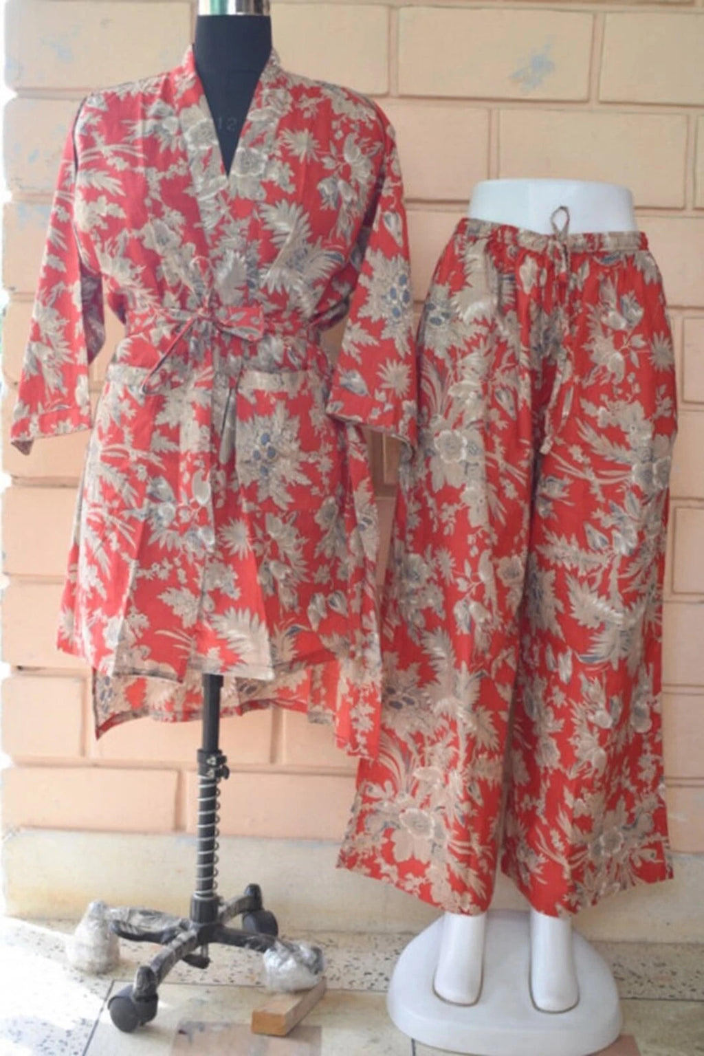 Women pure cotton pj's, trousers shirts ultra soft cotton pyjama Set