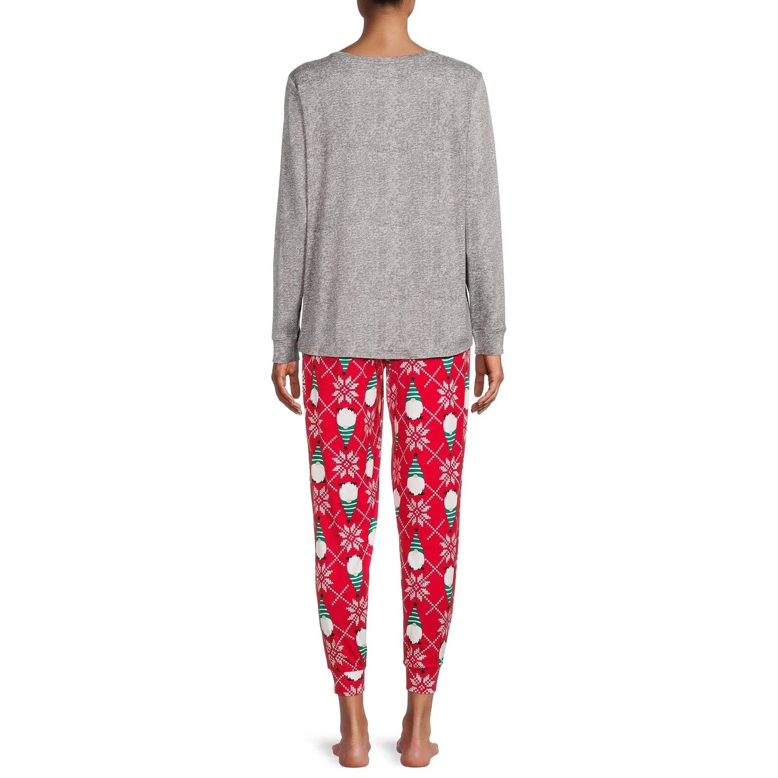 Secret Treasures Grey Heather Women's Long Sleeve Shirt and Joggers Pajama Set