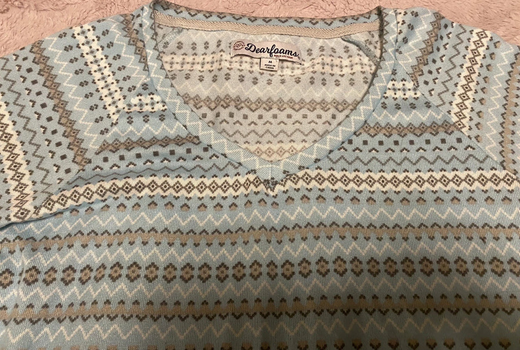 Dearfoams Fleece 2 Piece Pajama Set M