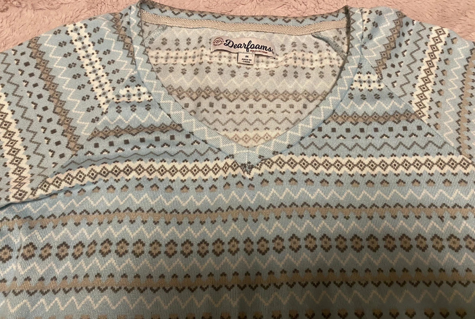 Dearfoams Fleece 2 Piece Pajama Set M