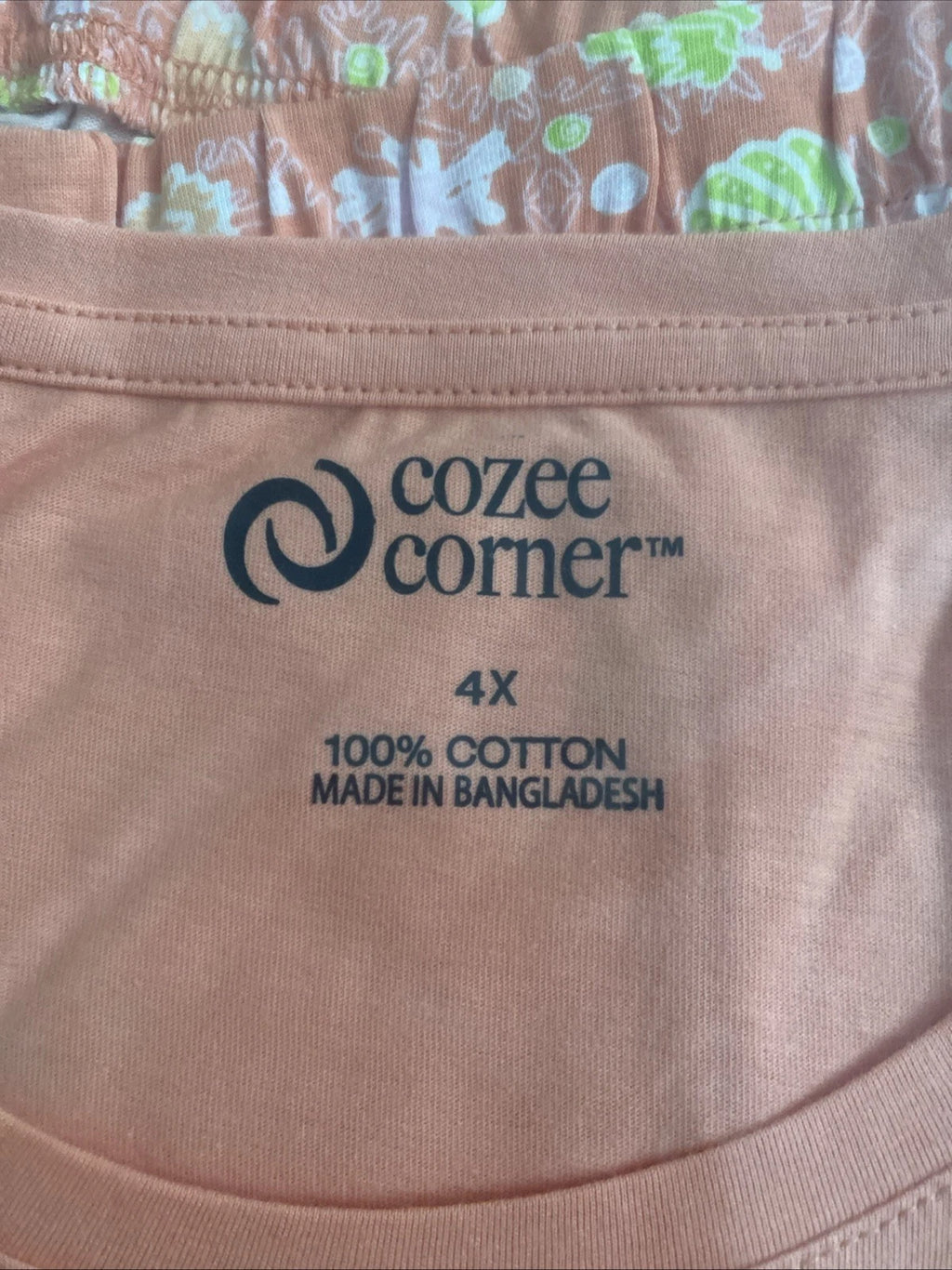 Cozee Corner 2-Piece 100% Cotton Pajama Set for Women Size 4x
