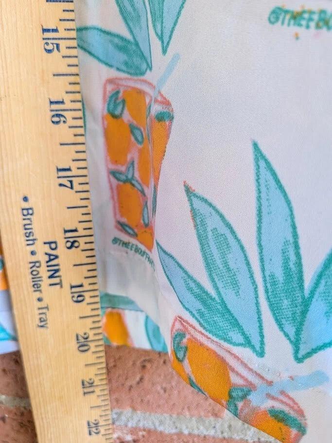 Bouffants & Broken Hearts Womens Pajamas S Lemonade Print Shorts Relaxed Comfort