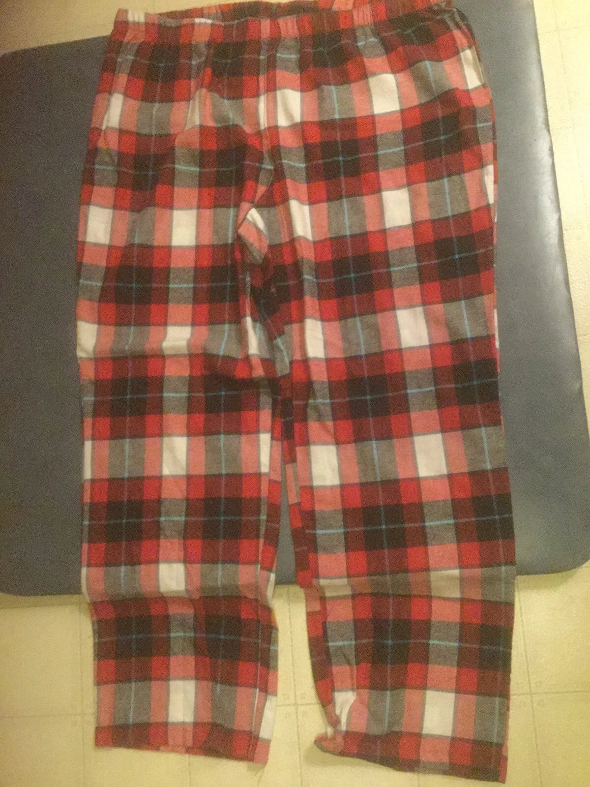 Sleep Chic Women's Plus Size 1X Red Plaid Long Sleeve Sleep Set $48 NWT