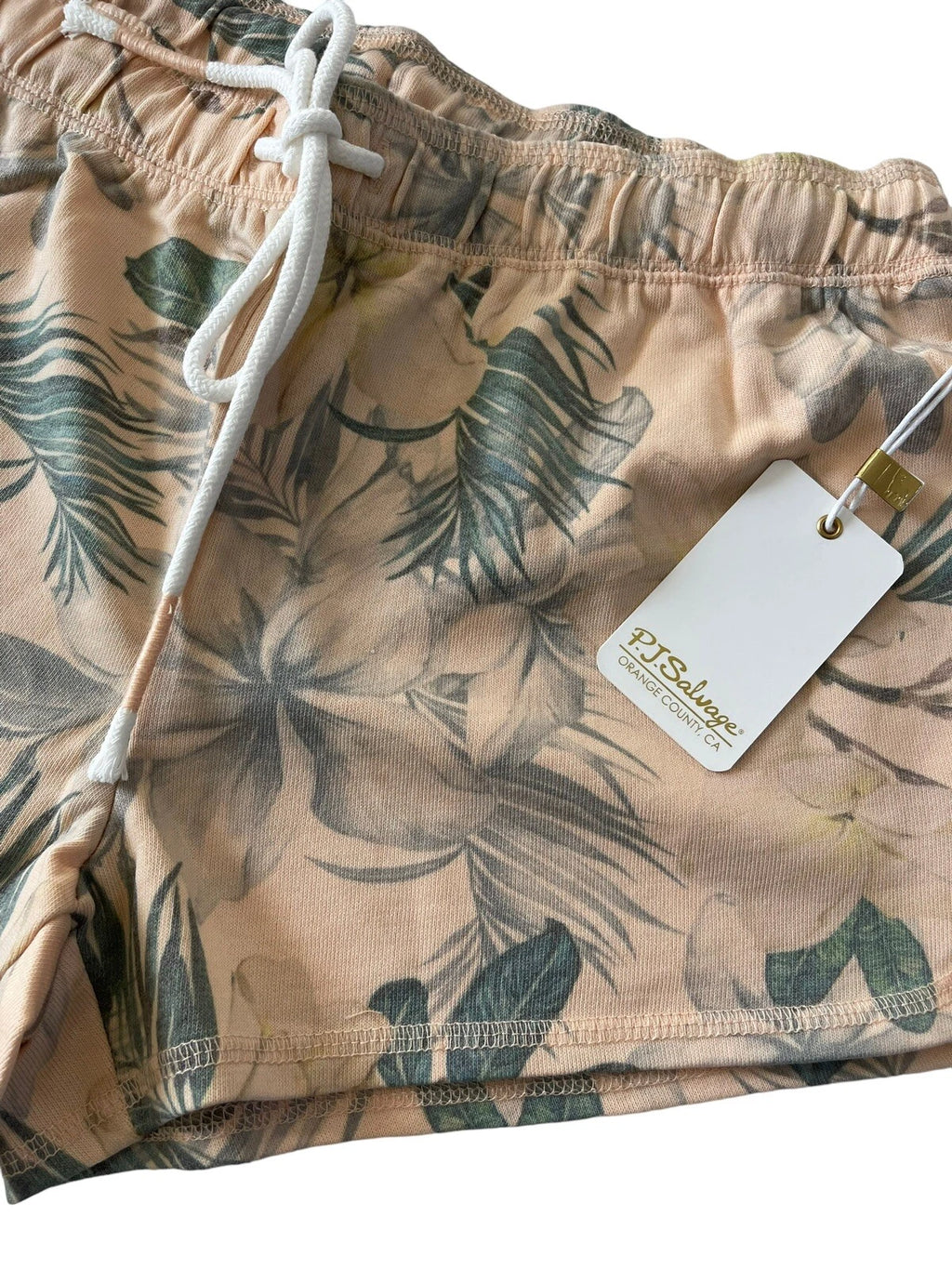 NWT PJ Salvage Small Peach Aloha Tropical Floral SOFT Pajama Lounge Shorts #PQ5