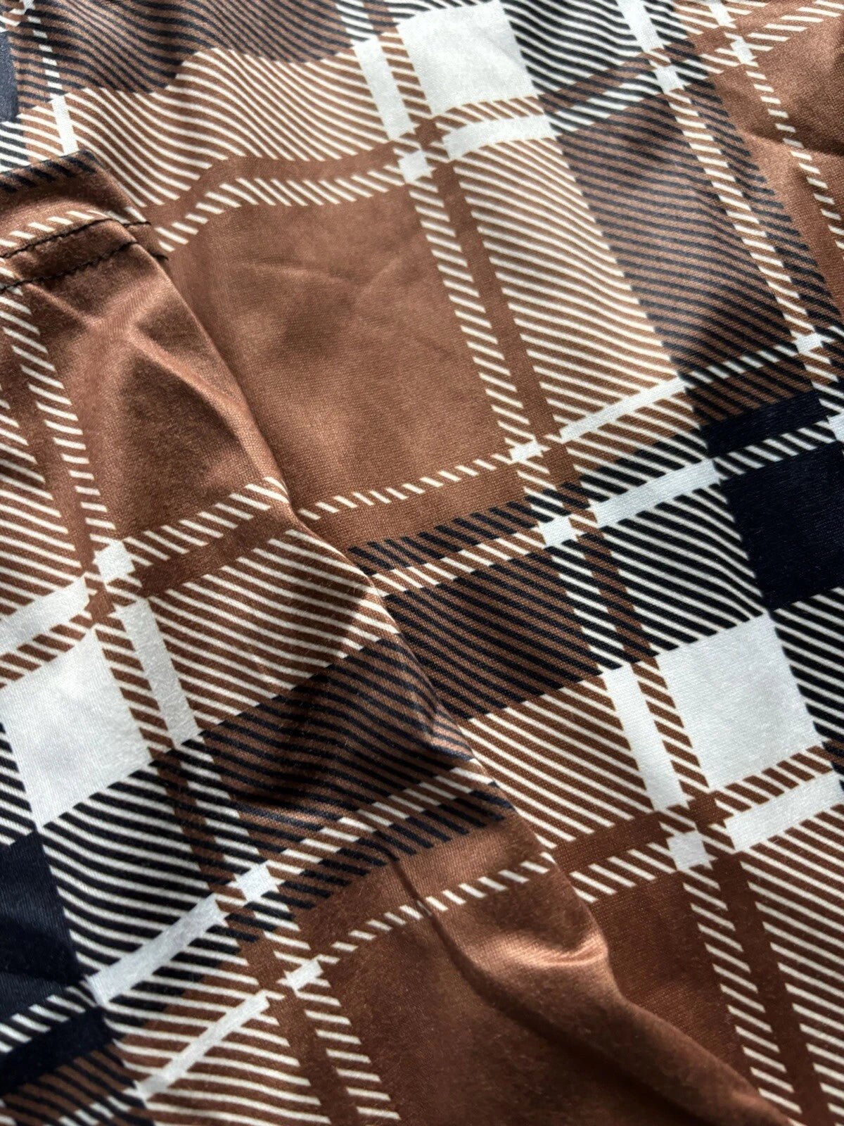 Brown Checked Pj Set