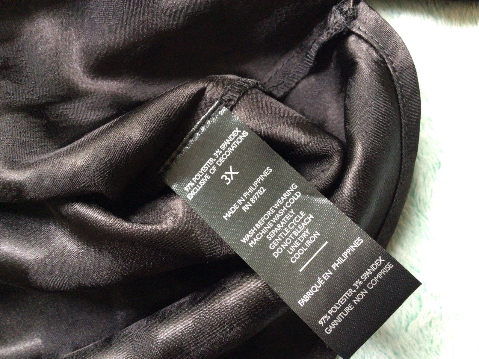 Natori Satin Pajamas Shirt Pants Black Animal Print Size 3XL Lounge Wear