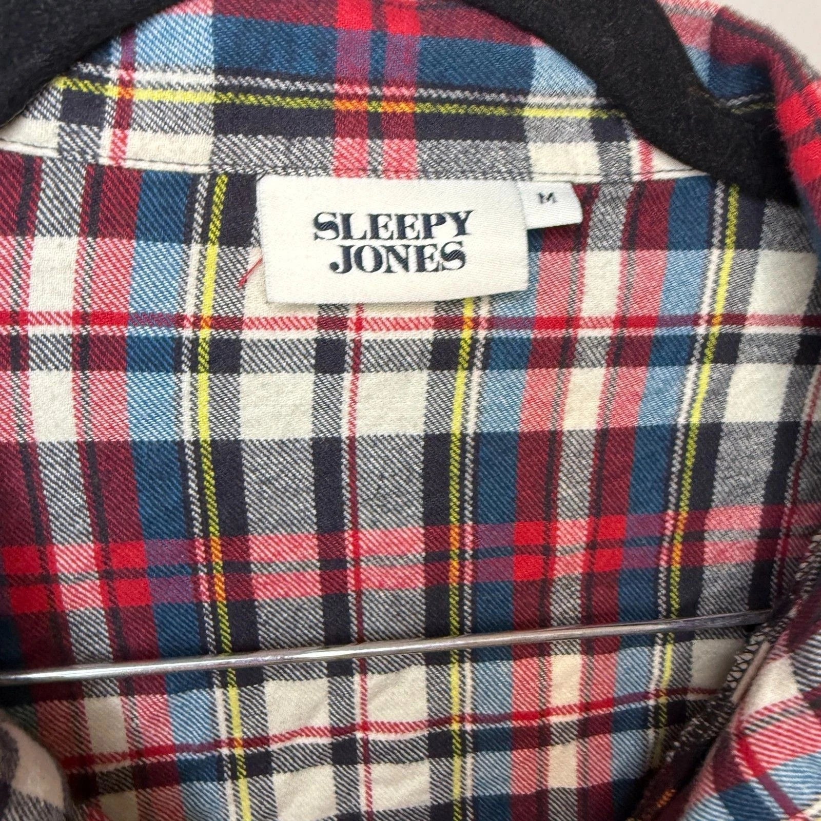 Sleepy Jones Women's Plaid Flannel Cotton Pajama Set Size M