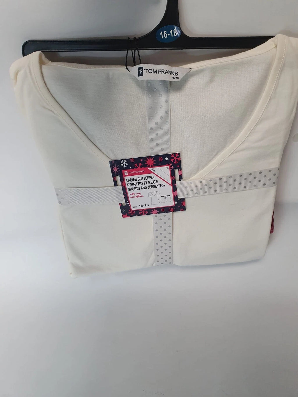 TOM FRANKS Ladies Butterfly Printed Fleece Shorts and Jersey Top Gift Set