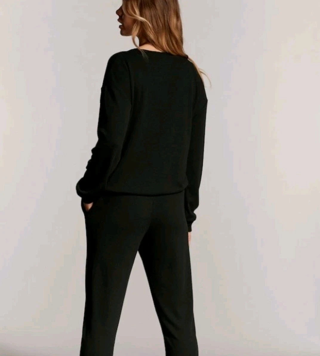 Ted Baker Size 16 Womens Black Waffle Pyjamas Joggers Loungewear Set BNWT