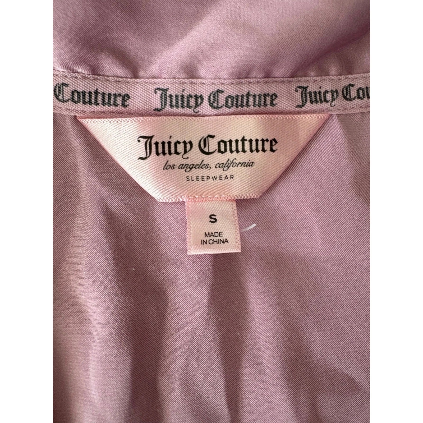 Juicy Couture Sleepwear Pajama Set Women's Size S Button Front Top