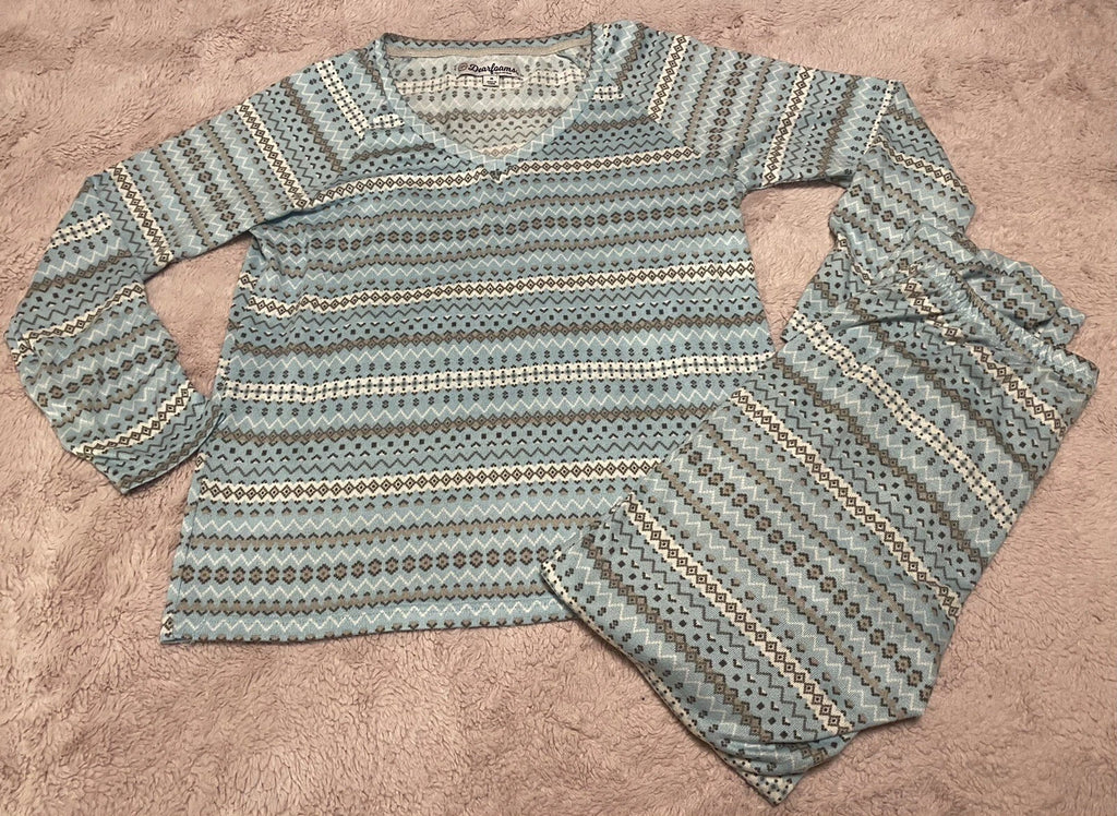 Dearfoams Fleece 2 Piece Pajama Set M