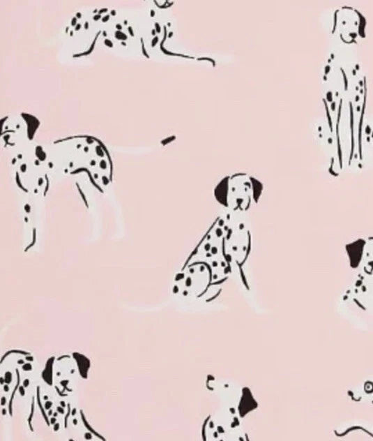 NWT Kate Spade Knit Pajama pj's Set Size M Shorts dogs Dalmations Pink