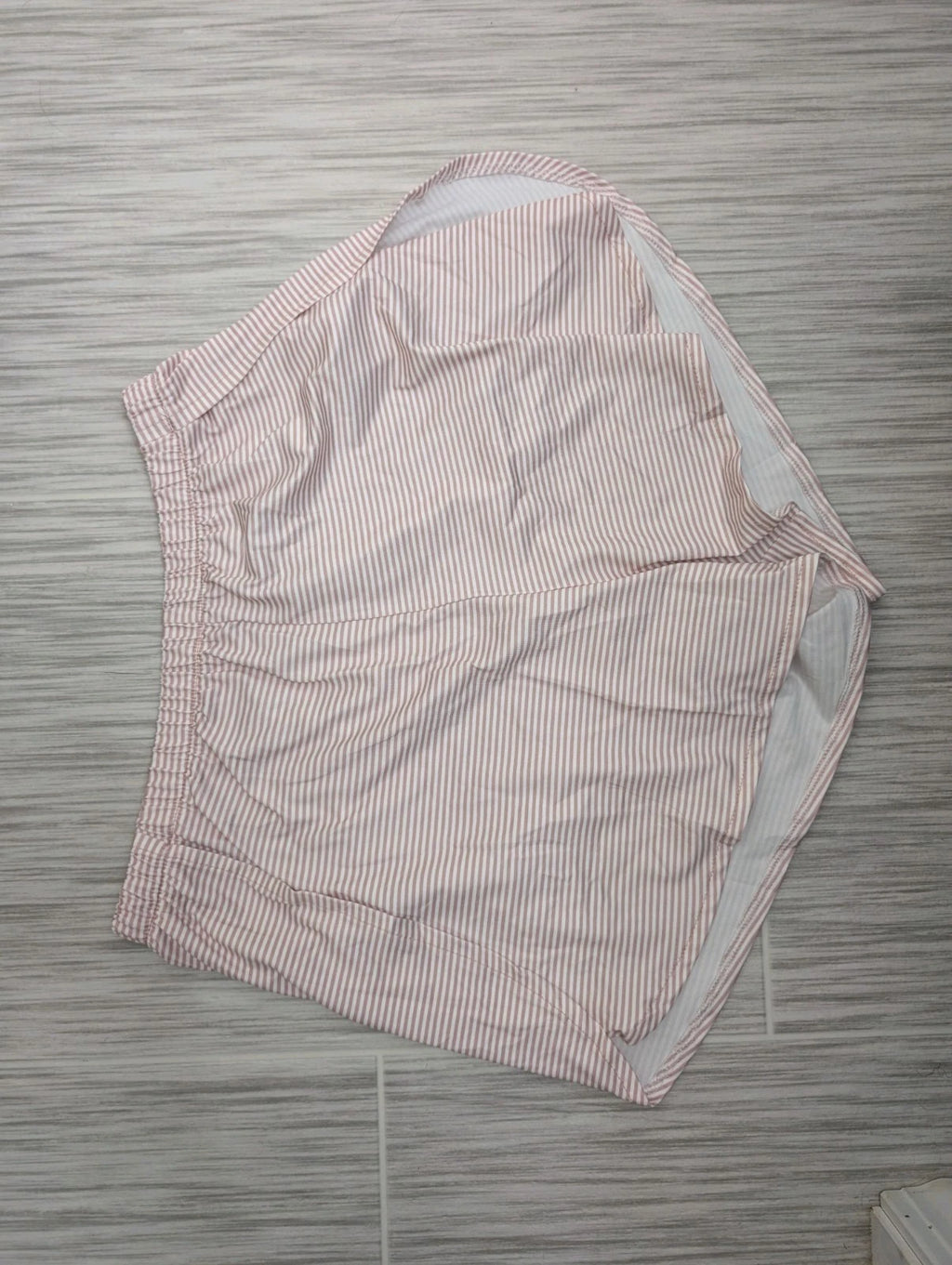 Viral TikTok Slit Pajama Set, Pink And White, Size Large
