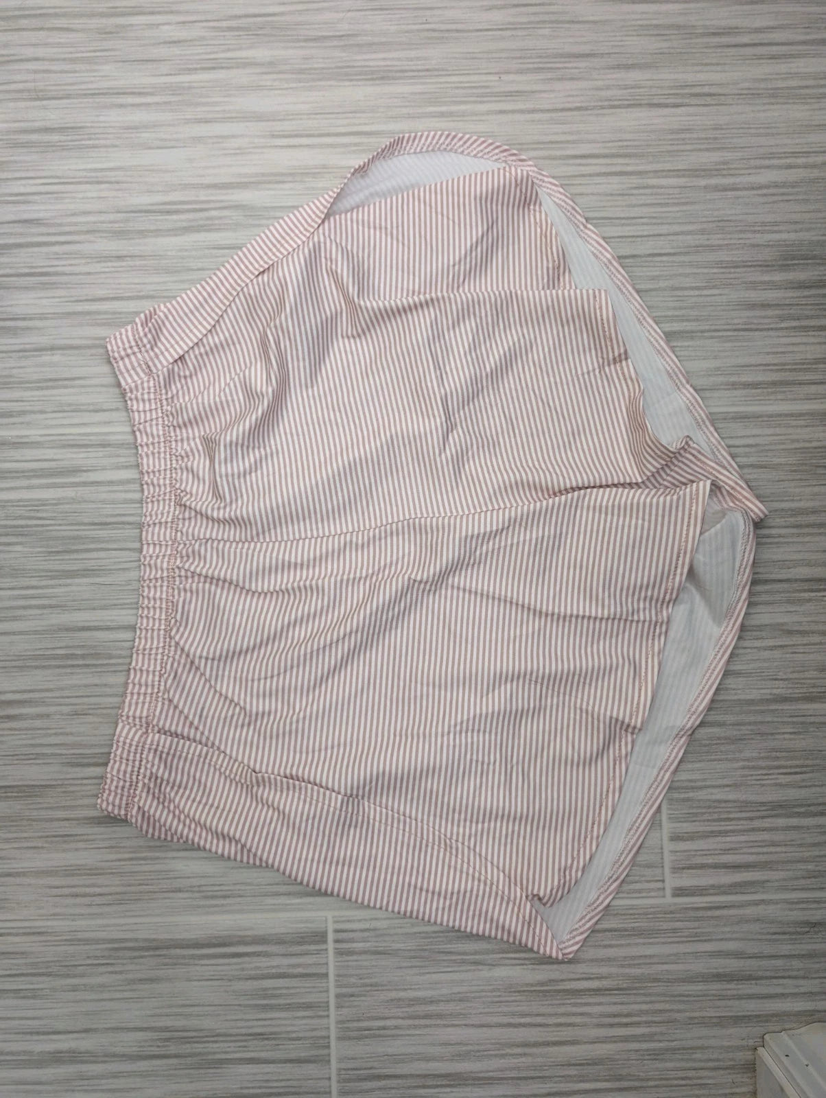 Viral TikTok Slit Pajama Set, Pink And White, Size Large