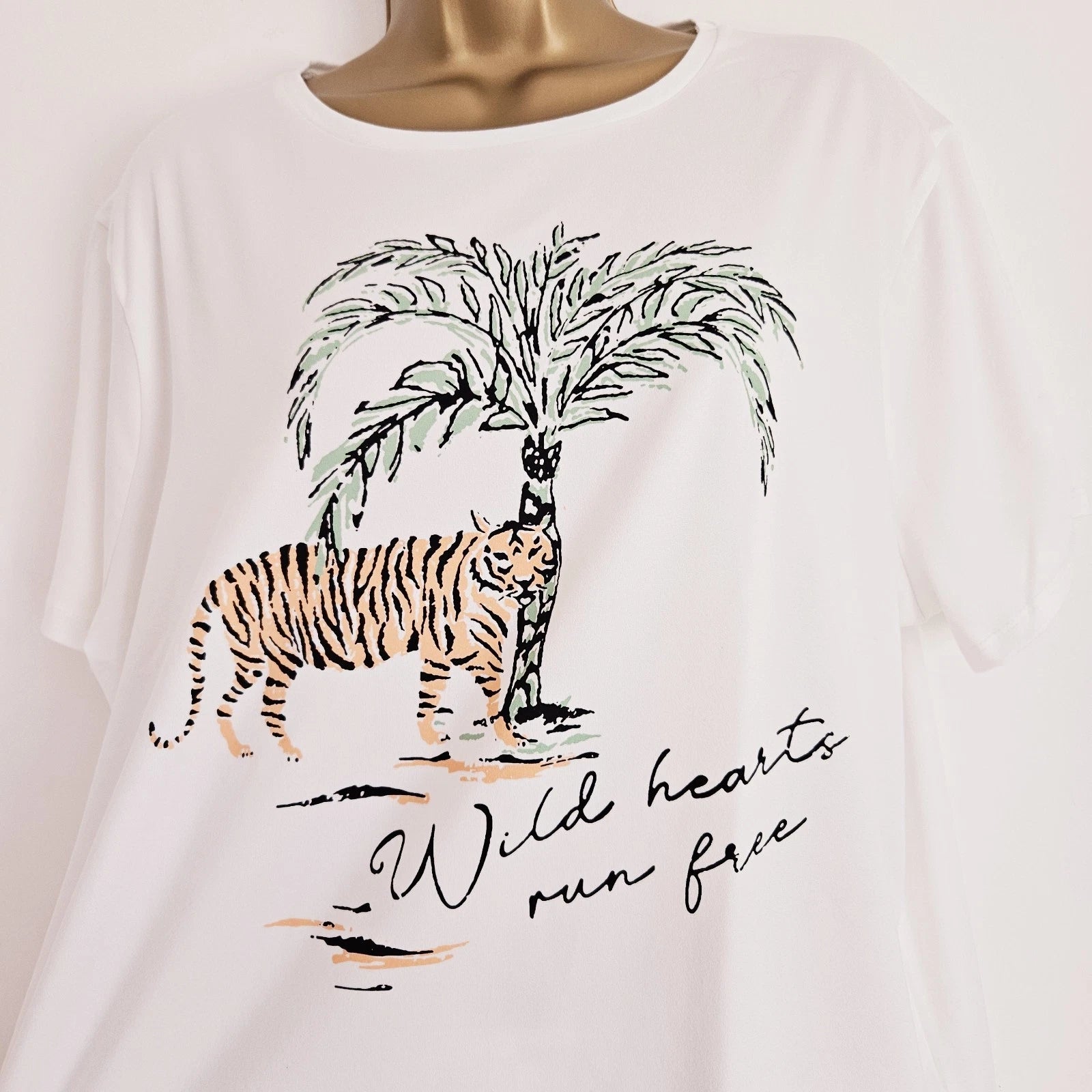 NEW JD Williams Plus Size 16-34 Tiger Print Soft Pyjama 2 Piece Set Top Bottoms