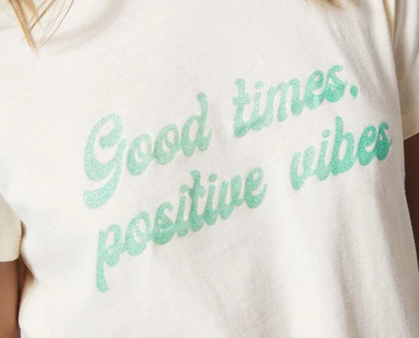 Ladies size L size 14 GOOD TIMES POSTIVE VIBES summer pyjamas Lily Loves NEW 243