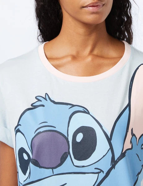 Disney Lilo and Stitch Womens Pyjamas, Ladies Cotton Pjs, Sizes UK 8 to 22