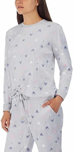 Disney Womens 2 Piece Silky Stretch Fleece Pajama Set - M