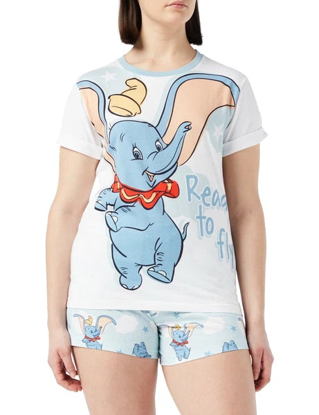 Dumbo Ladies Womens Short Pyjamas Disney Pjs Sizes UK 8 to 22