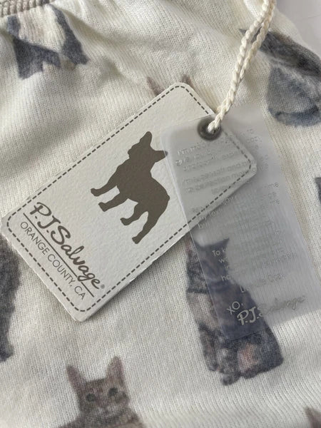 NWT PJ SALVAGE Womens XL CATS Lounge Shorts Super Soft Ivory Natural #PQ2