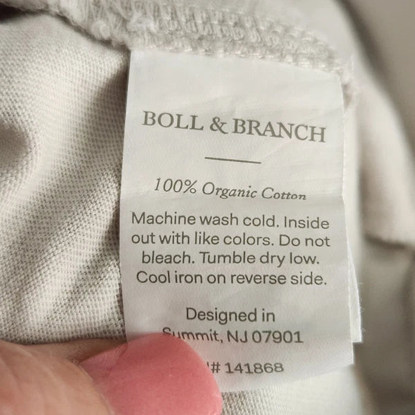 boll and branch Soft Knit Long Sleeve & Pants Pajama Set Organic Cotton Size 2X