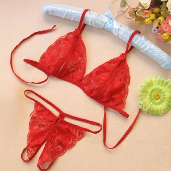 Sexy Lingerie Bra Underwear Panties Briefs Bikini Sleepwear Lace Women Babydoll