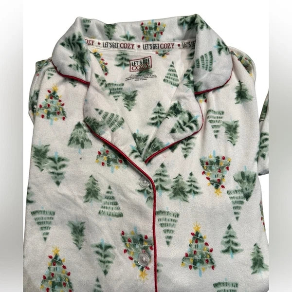 Let’s Get Cozy Super Soft and Stretchy Christmas Tree Pajamas Medium