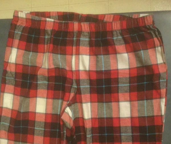 Sleep Chic Women's Plus Size 1X Red Plaid Long Sleeve Sleep Set $48 NWT