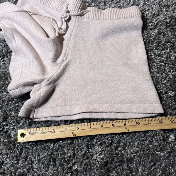 Bluivy Loungewear Sweater & Short Pajama Set Women’s Medium Beige EUC