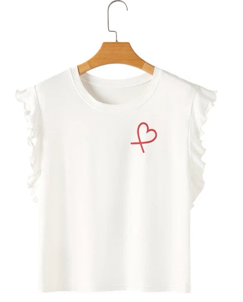 NWT Women’s Nightwear Pajama Set Red & White Hearts Size Medium