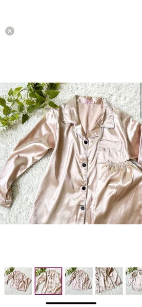 Saten Pajamas Set, Size L