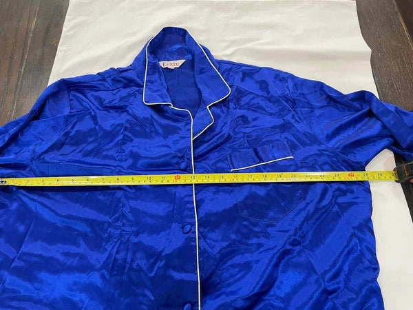 Womens Satin Pajamas Sets Long Sleeves Lonxu Soft Cool Loungewear Sets XXL