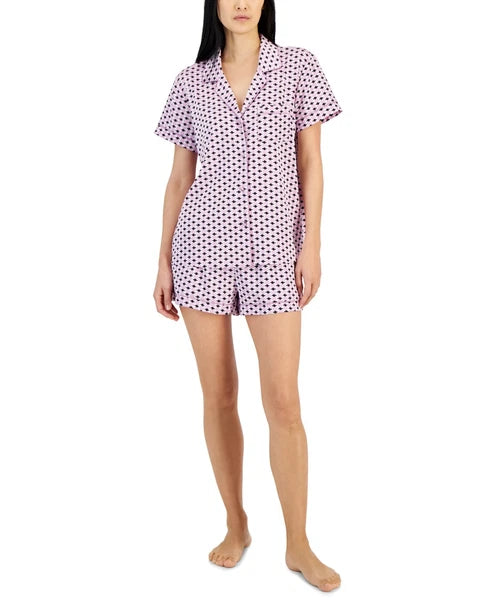 I.n.c. International Concepts Women's 2-Pc Notch Collar Pajamas Set, G. Ring, XS