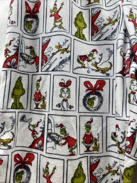 The Grinch Dr. Seuss Flannel Christmas Pajama Set Adult L Top and Bottom