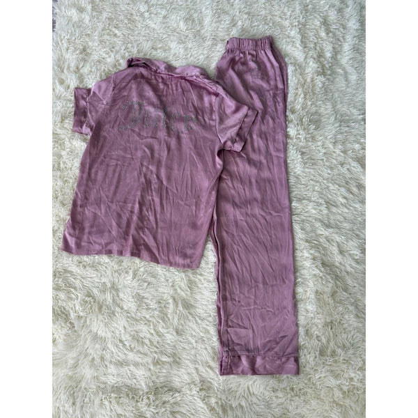 Juicy Couture Sleepwear Pajama Set Women's Size S Button Front Top