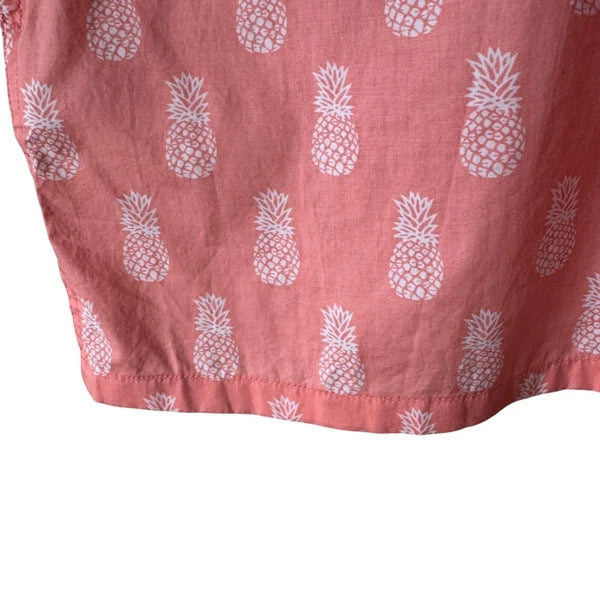 J.Crew Factory Size Med Cotton Pajama Shorts Set Pineapple Pattern Novelty Print