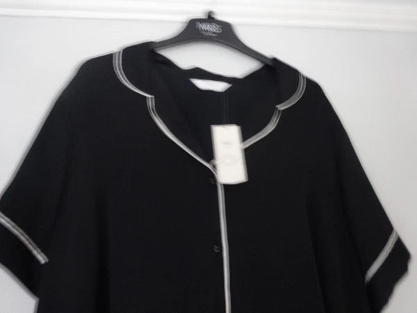 BNWT - M&S MARKS & SPENCER BLACK MIX PYJAMA SET WITH SHORTS UK SIZE 20