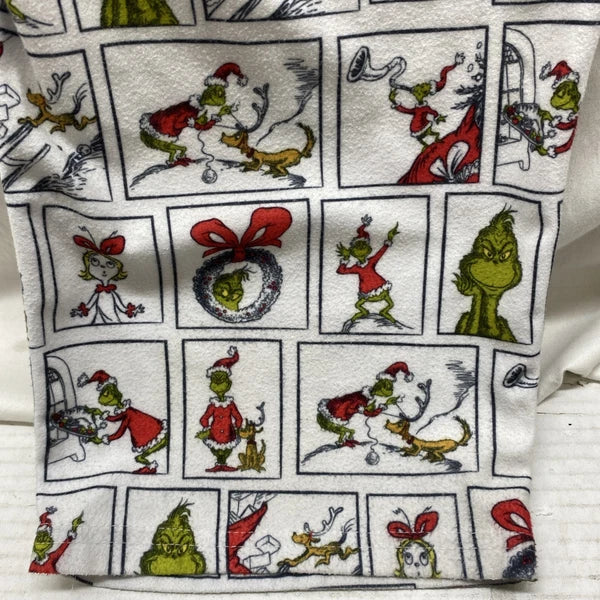 The Grinch Dr. Seuss Flannel Christmas Pajama Set Adult L Top and Bottom